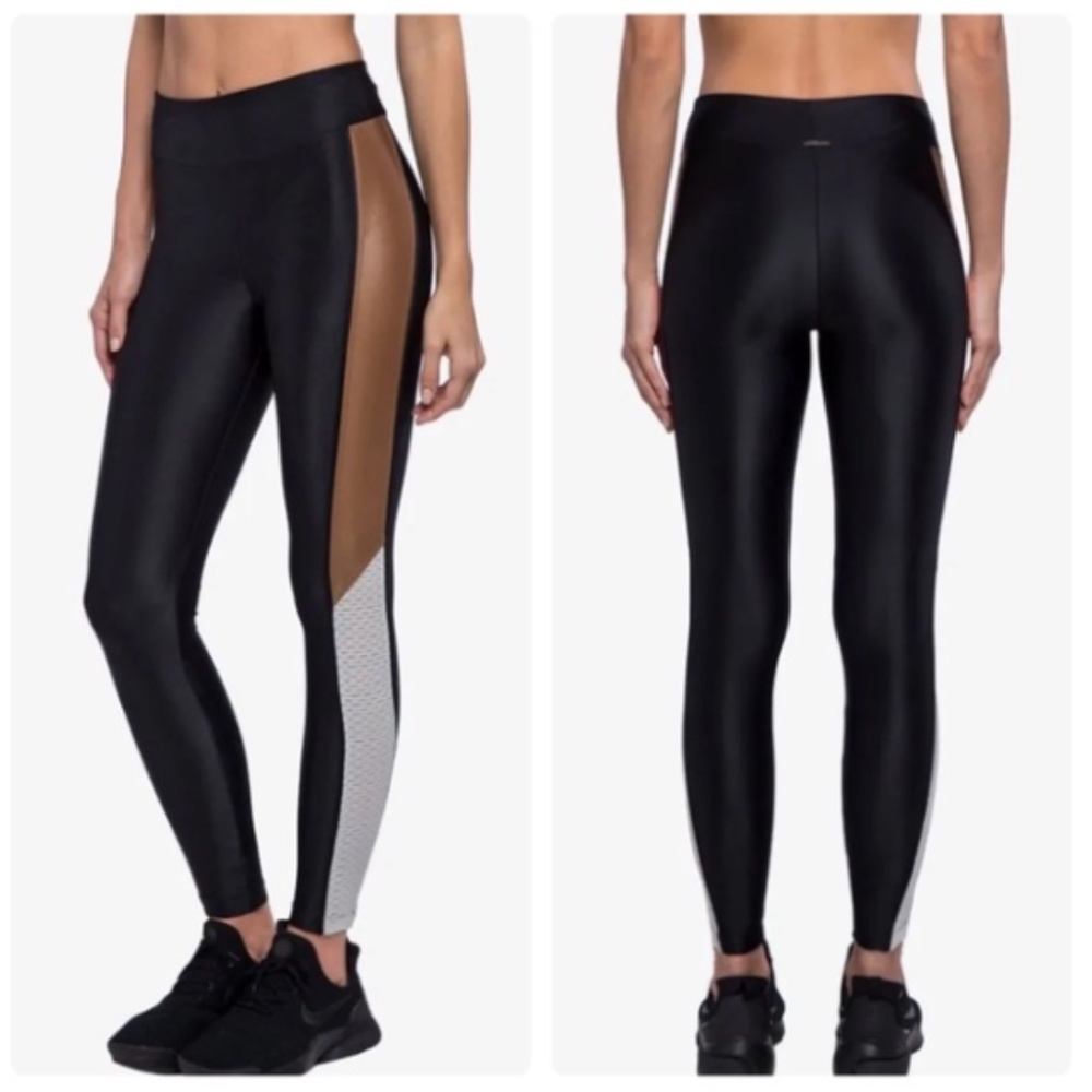 KORAL black legging with camel and mesh detail